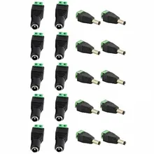 10 пар(20шт) Коаксиальный Cat5 к BNC DC Штекерный соединитель гнездовой разъем переменного тока Переходник Av BNC UTP для видео системы наблюдений Balun