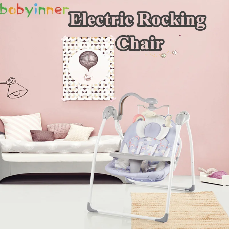 Детское кресло качалка Babyinner детская люлька электрическая колыбель для