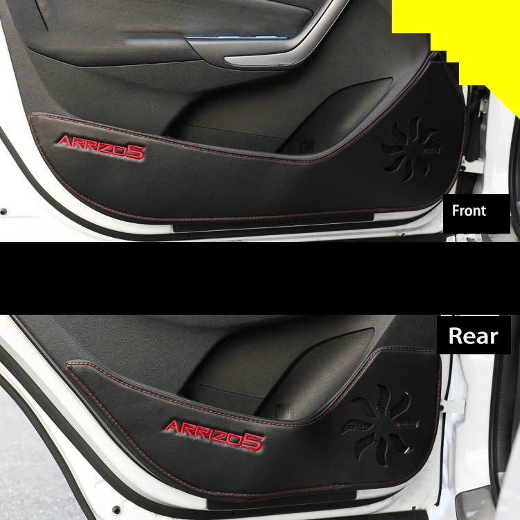 Для Chery ARRIZO5 ARRIZO 5, автомобильный Стайлинг, автомобильная дверь, анти kick pad, модификация, кожа, автомобильная дверь, все включено, анти kick