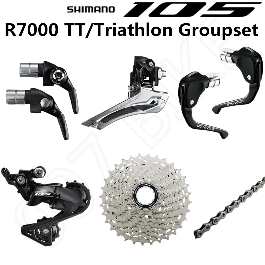 SHIMANO 105 R7000 TT/Triathlon Groupset R7000 переключатель BSR1 рычаг переключения передач TT79 тормозные рычаги дорожный велосипед 25T 28T 30T 32T