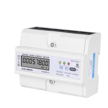 

SINOTIMER RS485 Modbus Multifunctional DIN Rail 3 Phase 4 Wire 7P LCD Wattmeter Electronic Power Consumption Energy Meter