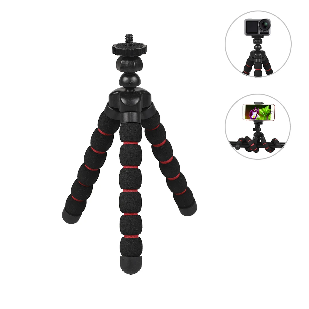 

DJI OSMO Action Flexible Sponge Octopus Tripod Go pro Accessories Mobile Phone Tripod for H9R Sj9 Sj8 Go pro 7 6 5 SonyFujifilm