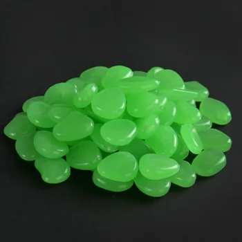 

100pcs Glow In The Dark Artificial Luminous Pebbles Stone Aquarium Fish Tank