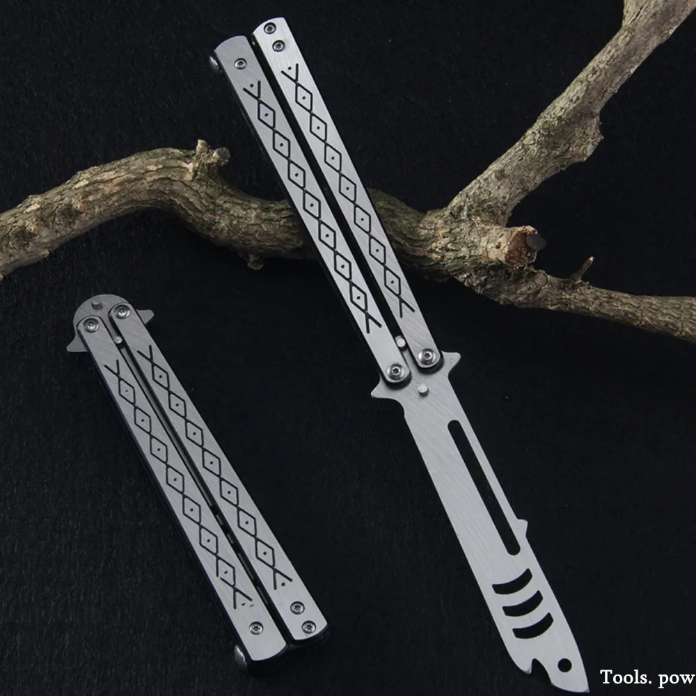 Coltello Coltello A Farfalla Coltello Da Allenamento A Farfalla Coltello Da Farfalla Per Principianti Interamente In Acciaio Coltello Da Allenamento D