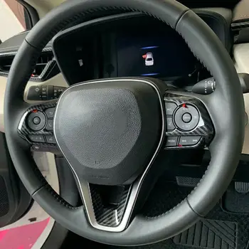 

ABS Steering Wheel Trim 3pcs set For Toyota Corolla 2019 2020 Carbon Fiber Style Kits Black