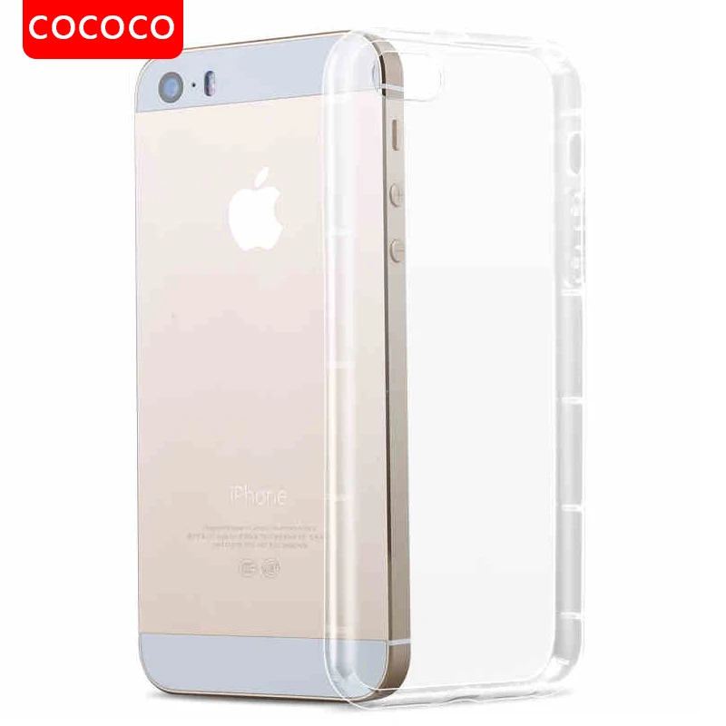 Phone Case For Apple Iphone 5 5S SE Silicon Tpu Soft Ultra thin Transparent Flexible Cover Shockproof Bag Collision angle |
