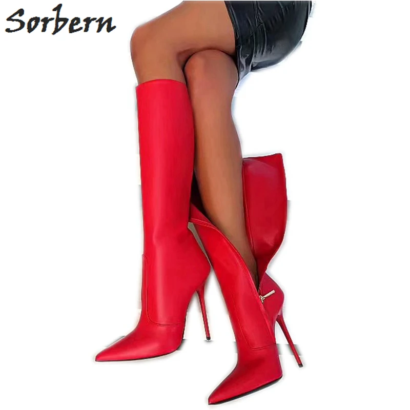 

Sorbern Sexy Knee High Boots Women Stilettos High Heel Custom Wide/Slim Calf Multi Colors Long Boot Lady Shoe Runway Styles