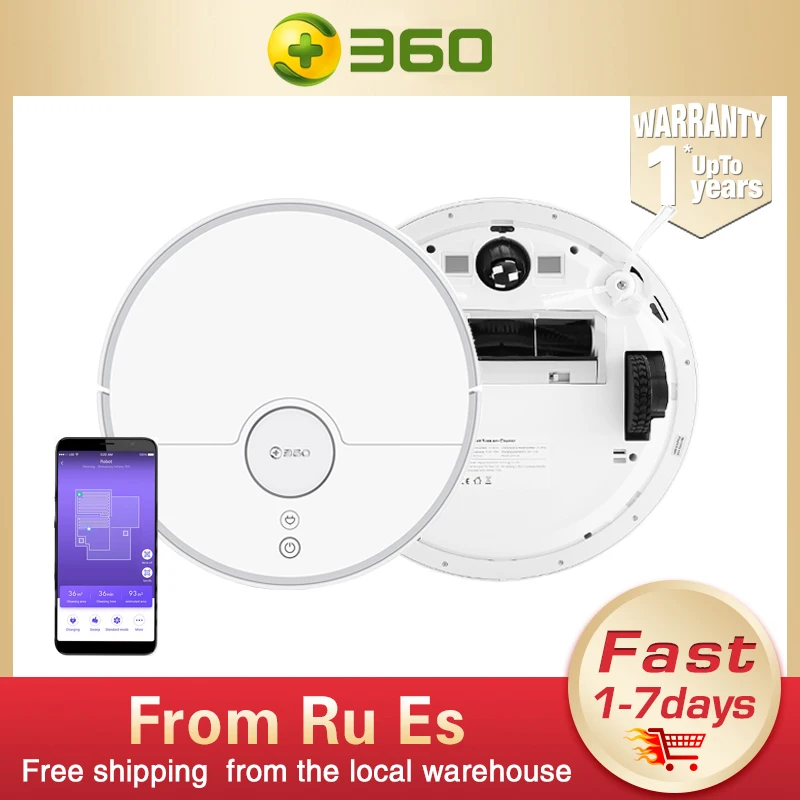  360 S5 Robotic Vacuum Cleaner for Your Home 2000PA Lidar Wireless Internet Smart Planning Partition - 4000005804898
