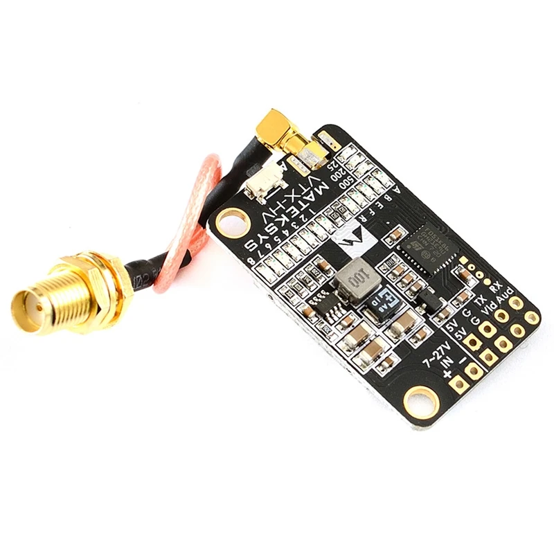 $28.48 58G 40CH 25200500MW Switchable Video Transmitter VTXHV with 5V1A BEC Output for RC FPV Racing