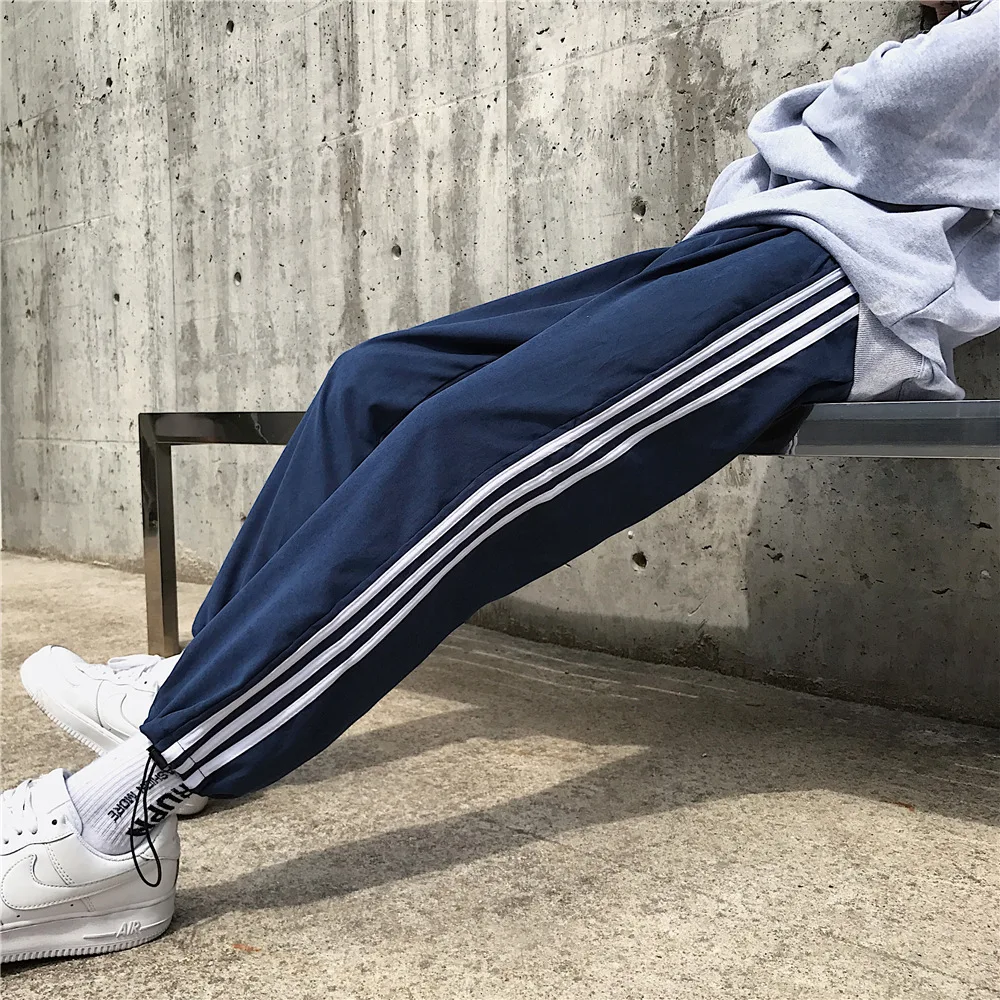 

Spring New Style Japanese-style Casual Trousers Men's Loose-Fit Drawstring Closing Thread Joint Cool Students Versatile Casual P
