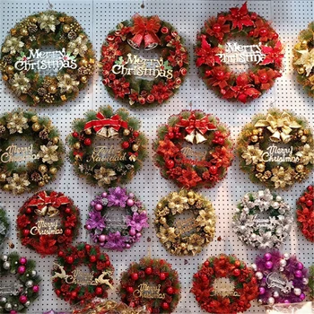 

2020 Hot Style multi-size Decoration Luxury Wreath Shopping Mall Hotel Milk Tea Shop Christmas Decoration Arrangement Pendant