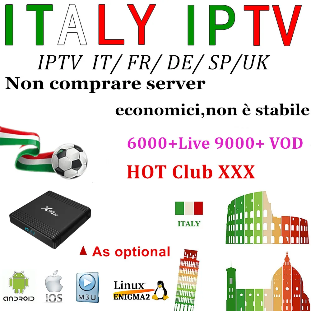 Итальянская IP tv подписка 6600 + живое французское Italia Германия Польша Испания