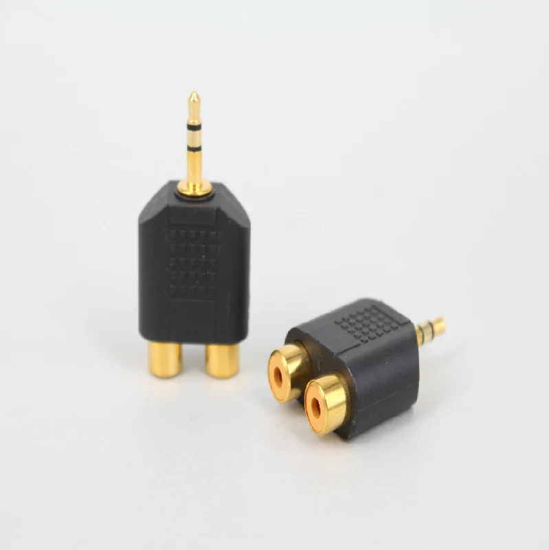 Позолоченный 3,5 революционный Двойной rca usb один разделен на два 3. 5 мм об/мин двойной RCA головкой 2RCA мама аудио адаптер
