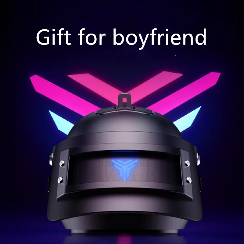Bluetooth Audio Three-level Helmet 98K Small Steel Gun Heavy Subwoofer Metal Wireless Bluetoot Speaker Portable Speakers F4010
