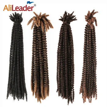 

Alileader Spring Twist Crochet Hair Extension Synthetic Braiding Hair 16 Inch Black Brown Ombre Braiding Hair Crochet Twist Hair