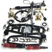 Картинг четыре колеса ATV 110/10 мм фланец рулевая рейка коробка колеса шпинделей кулаки передние маятники с амортизаторами