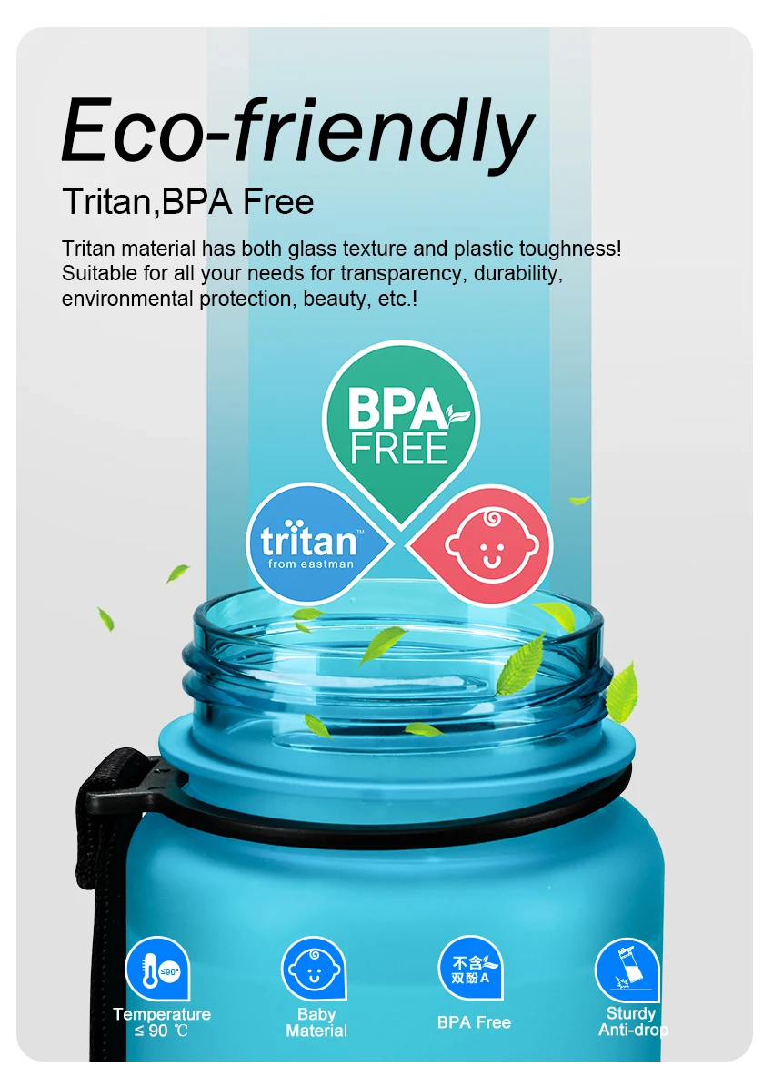 1000ml BPA Free Water Bottle Womens Accessories Mens Accessories | The Athleisure