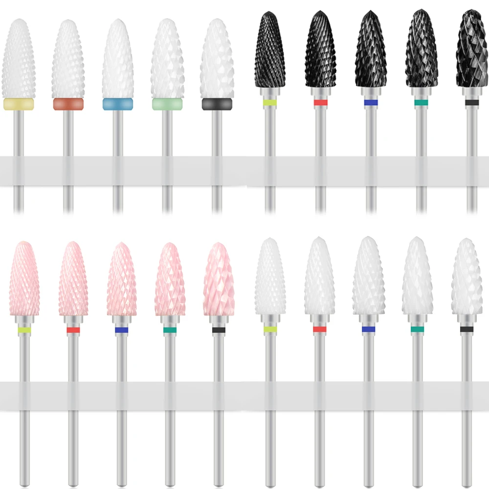 Fresas de cerámica para manicura y pedicura, accesorios para Máquina Eléctrica de manicura y pedicura, 1 unidad
