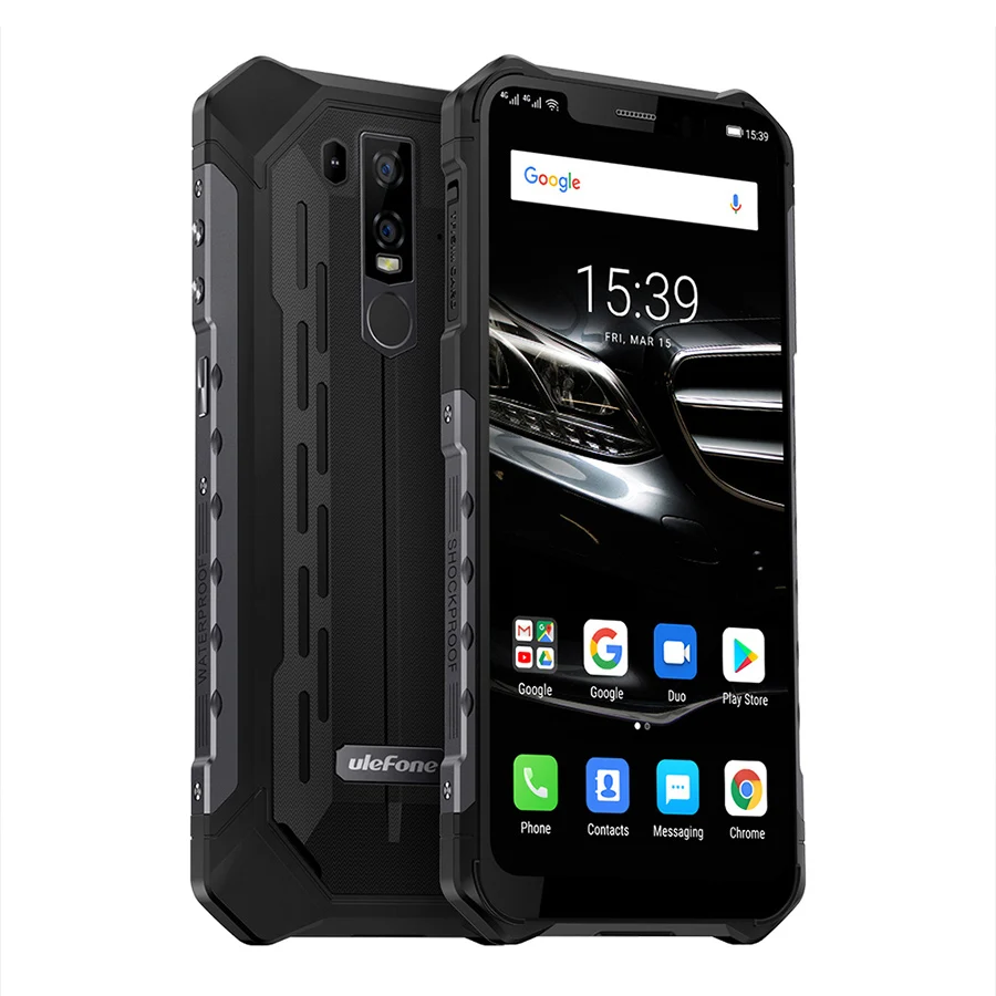 Ulefone Armor 6E Android 9,0 6," IP68 Водонепроницаемый Helio P70 4G+ 64G распознавание лица NFC Беспроводная зарядка прочный мобильный телефон - Цвет: Black