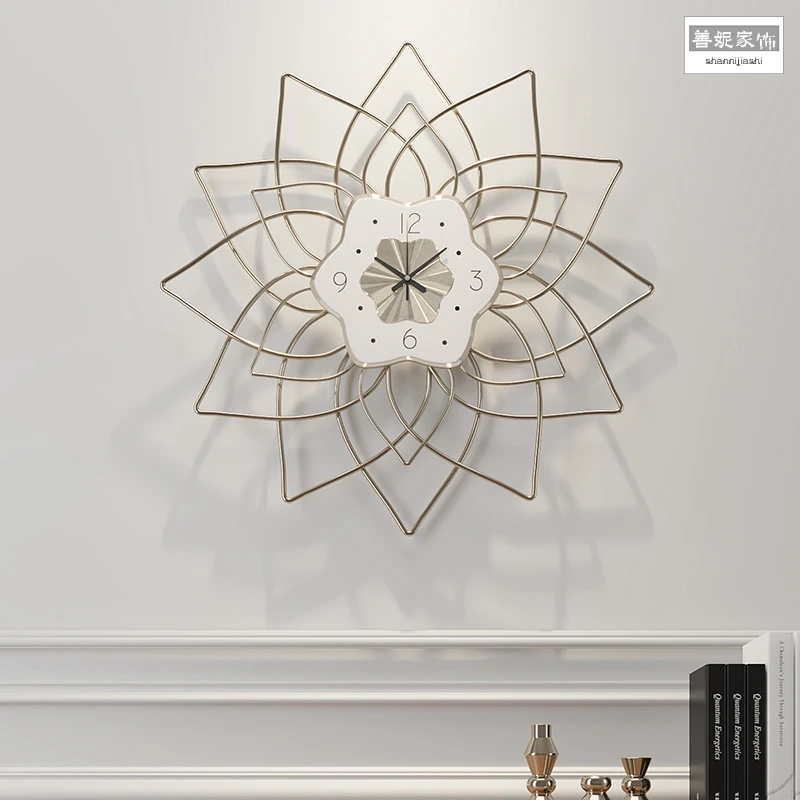 Luxury Metal Wall Clcok European Style Art Creative Digital Clock Living Room Orologio Da Parete Home Decor Clocks OO50ZB | Дом и сад