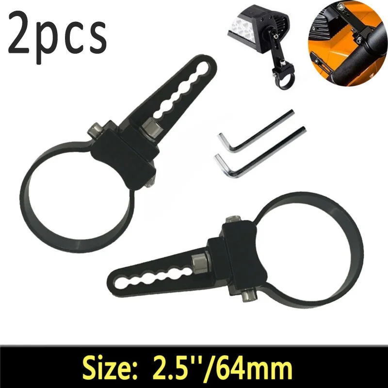 

2.5 Bull Bar Tube Mount Clamps Mounting Brackets Holder Kits For LED Light Bar