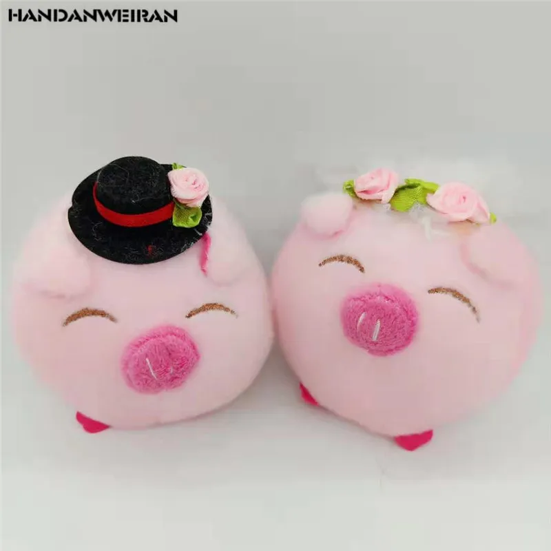 2 шт./лот, милая пара, свадебная свинка, кукла, плюшевые игрушки, QQ, свинка, свадебные куклы, на день рождения, для девочек