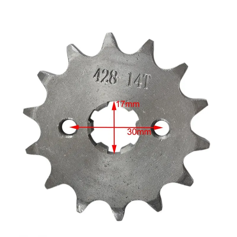428 12T 13T 14T 15T 16T 17T Tooth 17mm Pinion Motorcycle Accessories Chain Sprocket Engine Gear | Автомобили и мотоциклы