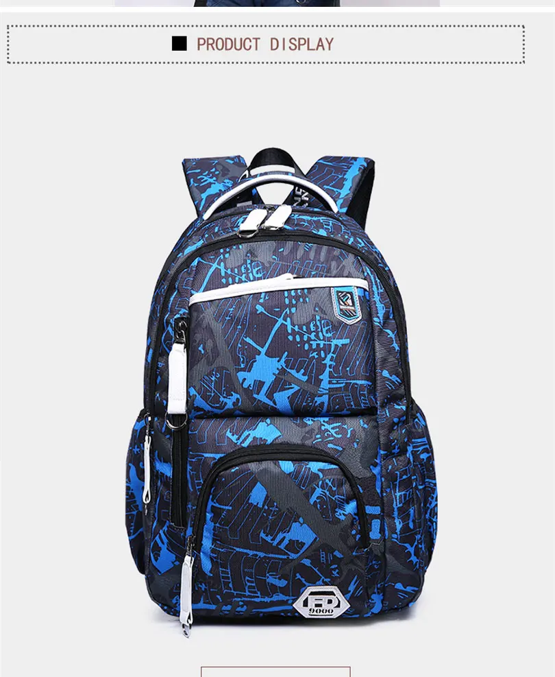 Многофункциональный рюкзак с принтом для мальчиков, школьные сумки для подростков, спортивный рюкзак для мальчиков, Оксфорд, водонепроницаемый рюкзак для мальчика