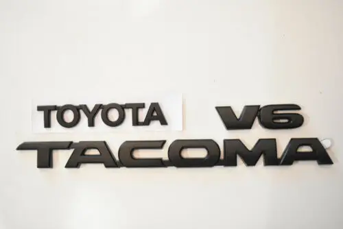 3 x For Tacoma Tag MATTE Black Door Fender Emblem Decal Badge Nameplate | Автомобили и мотоциклы