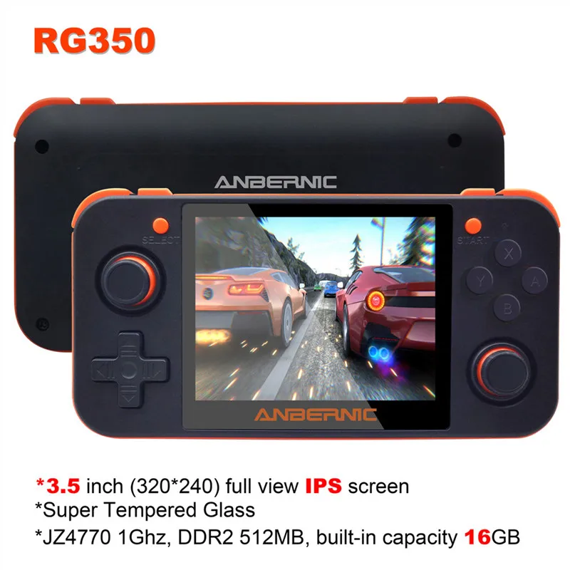 Новейшая система RG350 Linux Ретро игровая консоль 3,5 дюймов Full View ips экран 16 ГБ+ 64 ГБ 10000+ игры DIY RG 350 портативный игровой плеер