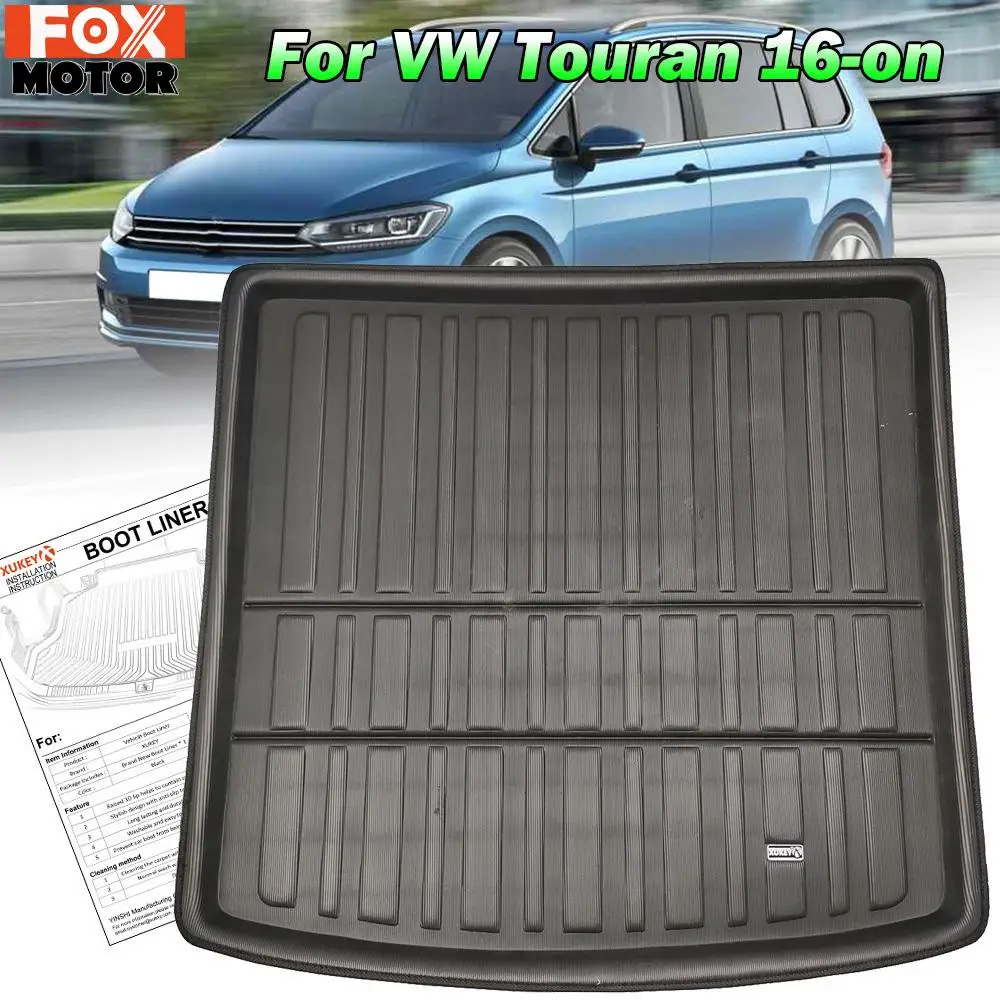 Для VW Touran MK3 3 2016 2017 2018 2019 коврик для заднего багажника автомобиля Стайлинг с