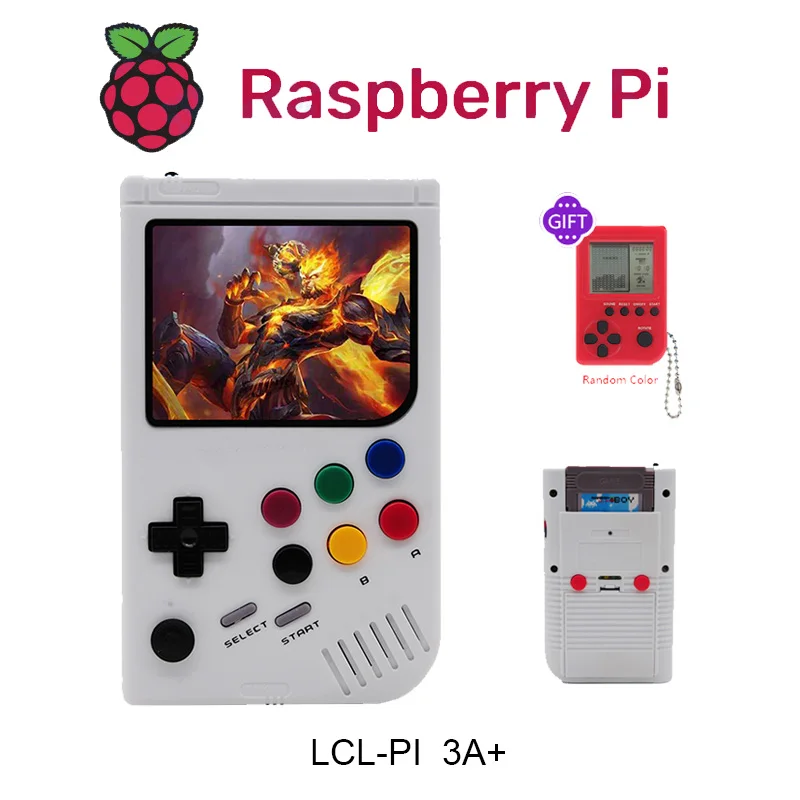 

Porable Retro LCL-Pi Boy Video Game Console Raspberry Pi 3A+ For Game Boy 3.5 Inch Handheld Game Player Built-in 5000 Games