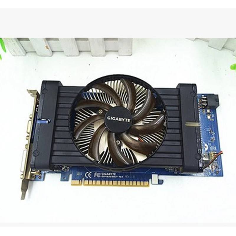 GIGABYTE GTX 550Ti 1 ГБ видеокарта GPU GDDR5 видеокарта для nVIDIA карта GeForce GTX550 Ti 1GD5 карты Dvi VGA Видеокарта б/у