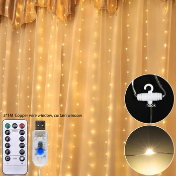 

Curtain LED String Light Fairy Lights LED Christmas Garland Wedding Party Patio Window Outdoor String Light Decoration