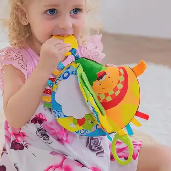 

Colorful Tear-resistant Baby Rattles Teether Cloth Book Toys Early Education Toy