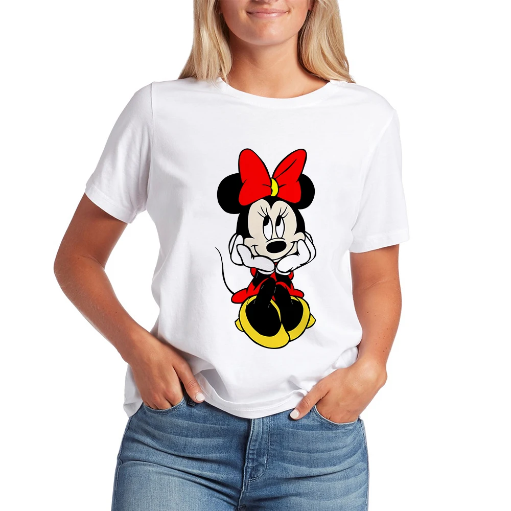 Women Kawaii Fashion Ropa Mujer Hipster Casual Harajuku T-shirt Cheap Mickey Print T Shirts Vogue Tshirt Graphic Minnie Tshirt
