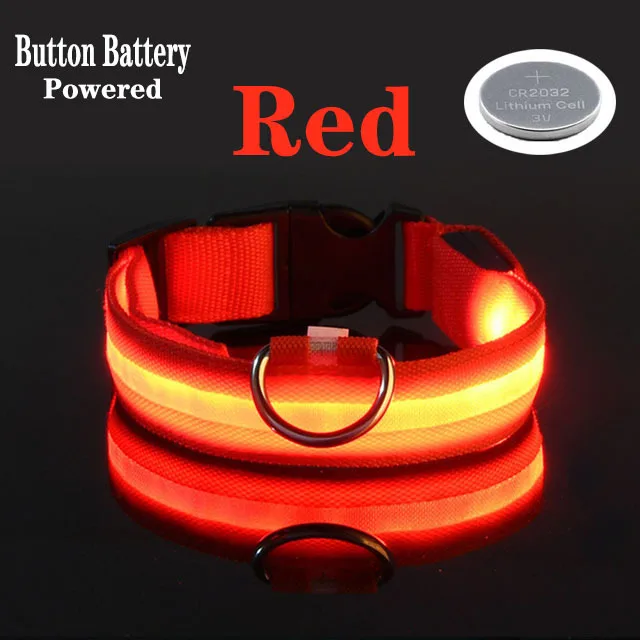 USB Charging  LED Dog Collar,Night Safety Flashing Glow In The Dark Dog Leash,Dogs Fluorescent Collars Pet Supplies 