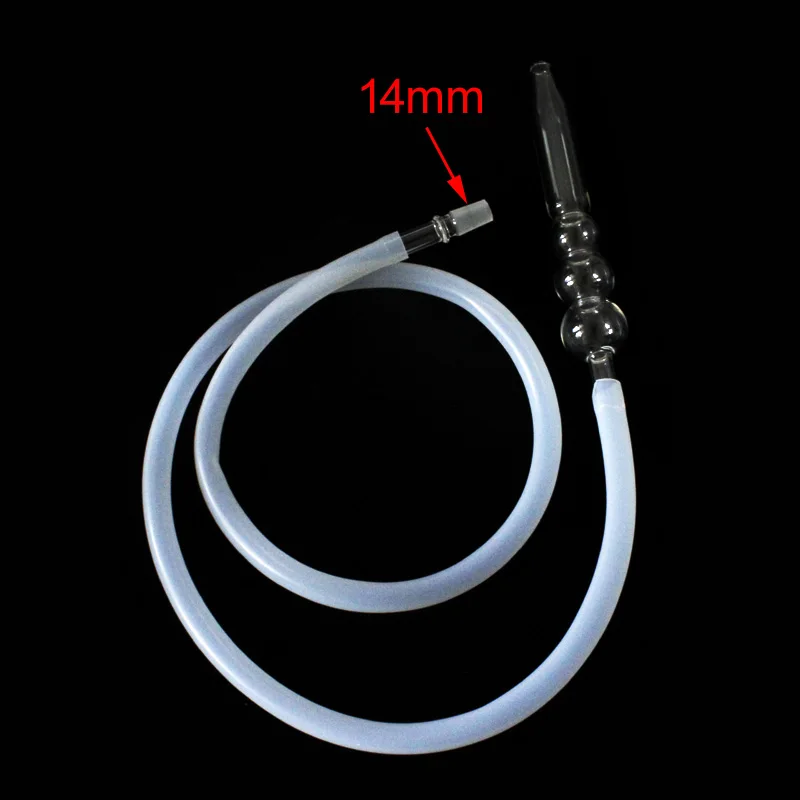 1pcs 19mm or 14mm connect valve glass tube pipe stem silicone glass hookah shisha accessories handle