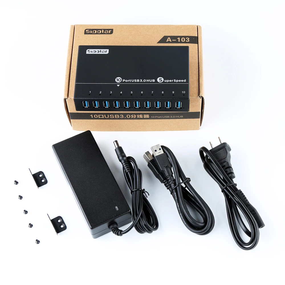 USB 3 0 концентратор Sipolar 10 портов высокоскоростной разветвитель для передачи