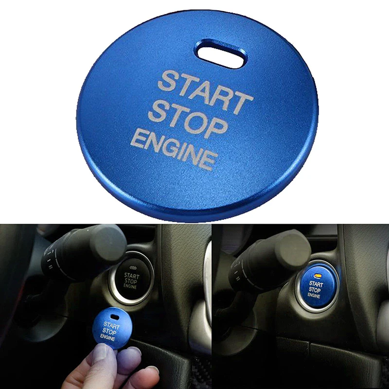 

1 Pcs Car Engine Start Stop Button Cover Ring Blue Aluminum Cap Trim Sticker Fit For Mazda 3 Axela M3 CX5 CX-5 CX3 CX-3 6 Atenza