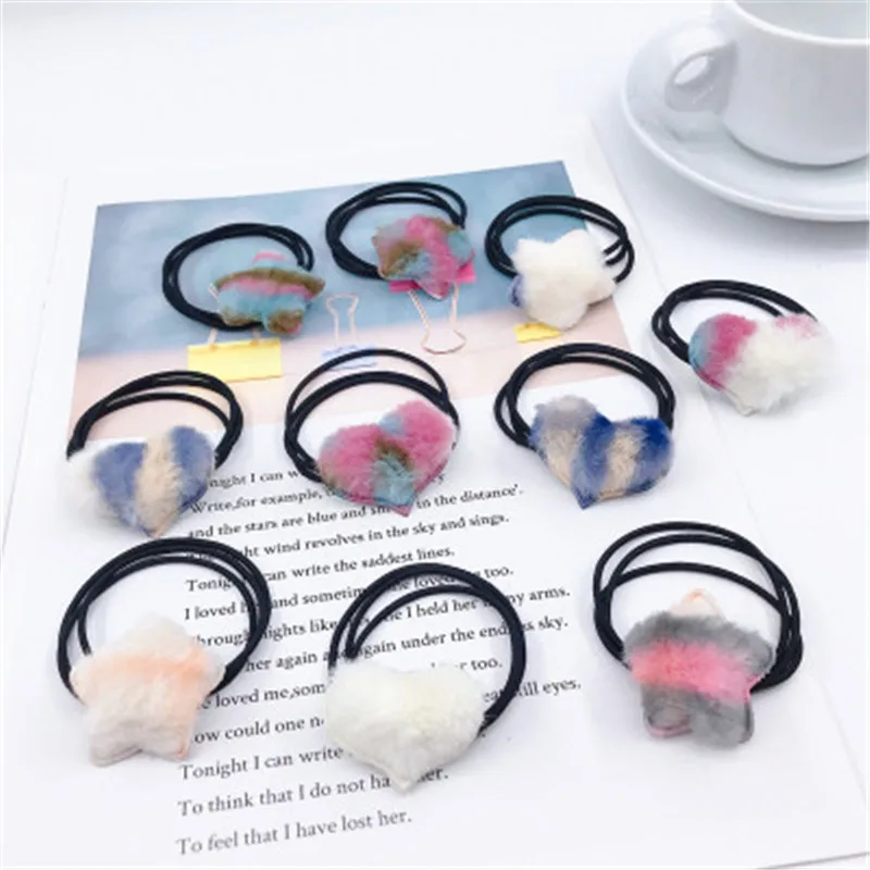 Красочная рождественская детская эластичная резинка OPPOHERE для волос милая модная