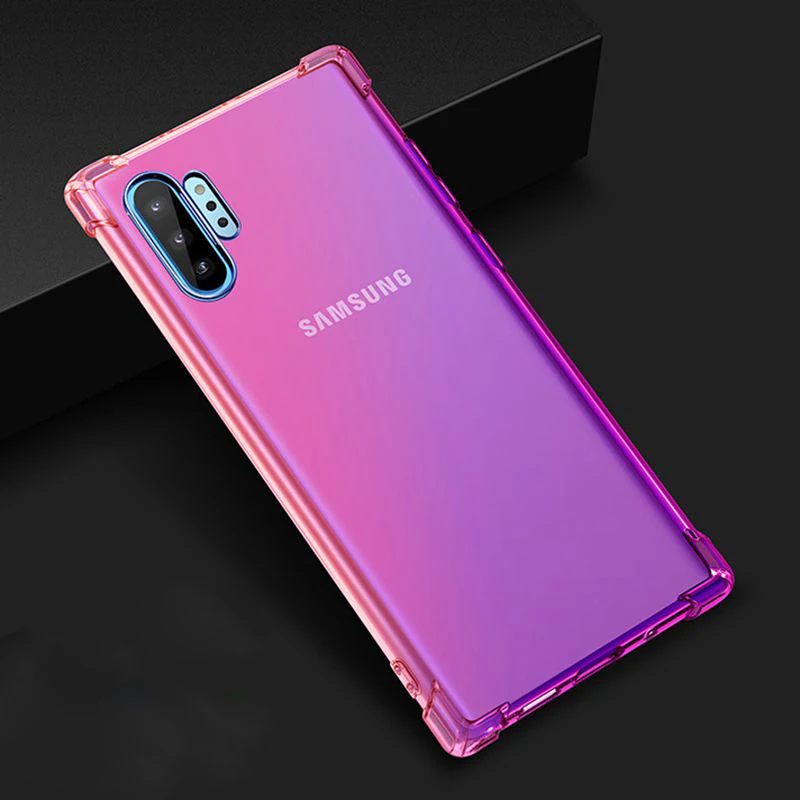 Чехол для телефона samsung Note 10 Plus 10 Pro градиентный чехол для samsung Galaxy Note 10 Pro Note 10 Plus Rainbow Coque чехол-бампер