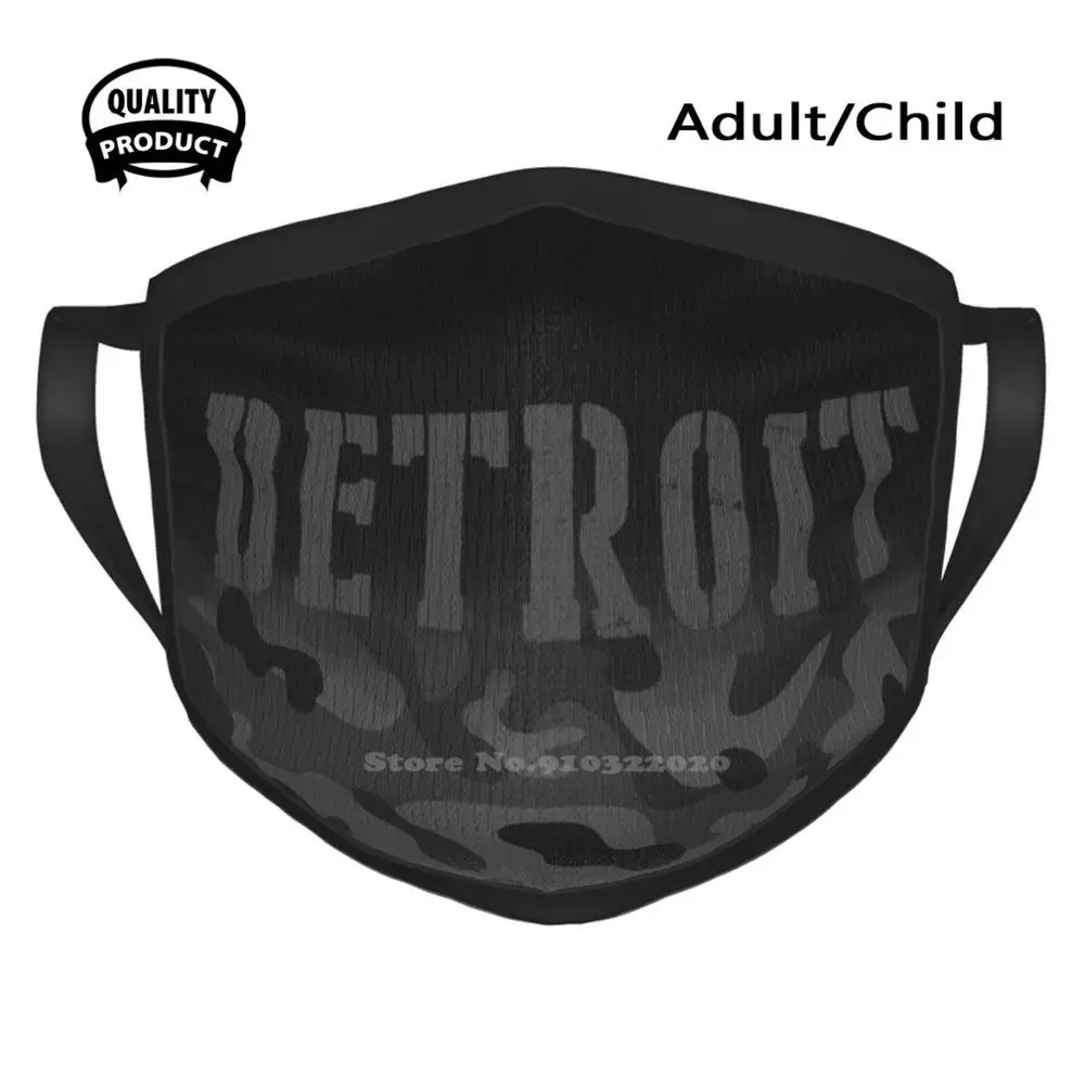 

Detroit Military Us Camouflage Army United States Of America Washable Breathable Reusable Print Mouth Mask Us Solier Us