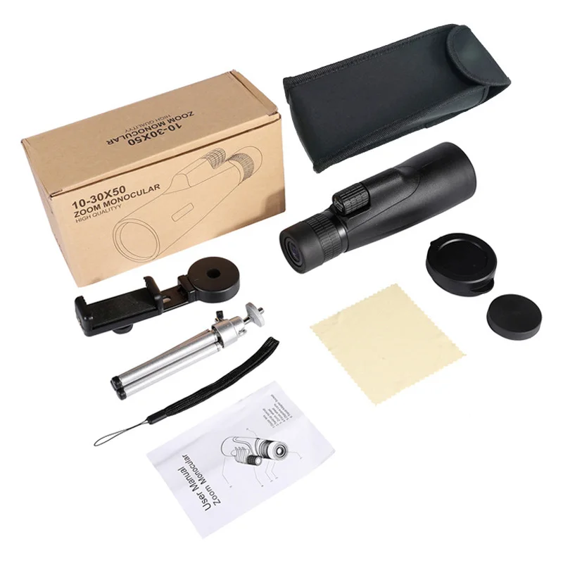 Télescope monoculaire Compact et étanche 10x42 HD , lunette de repérage, Prisma BAK4