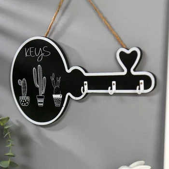 

Hooks decorative tree "Cactus on black" 17x23x3 cm