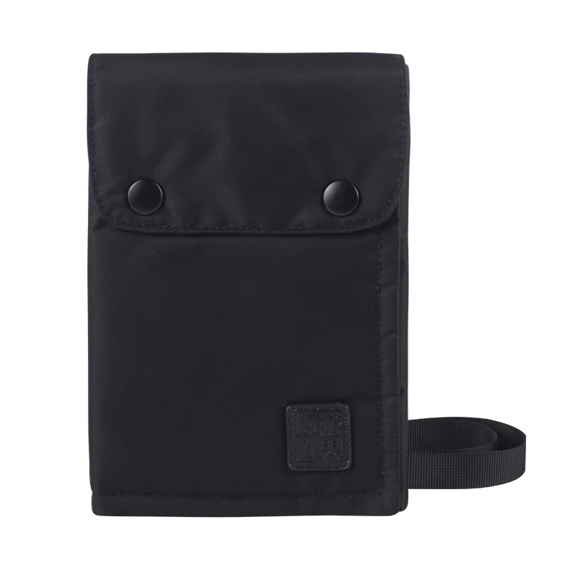 Нейлоновая Противоугонная сумка для путешествий, паспорта, шеи, RFID, блокировка телефона, кошелек, сумка для мужчин и женщин, мини сумка через плечо PA01 - Цвет: PA04 black