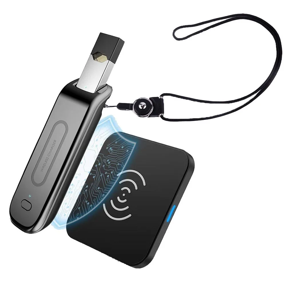 Latest battery box Wireless Charger For JUUL With lanyard Anti-lost Wireless Charging Accessories