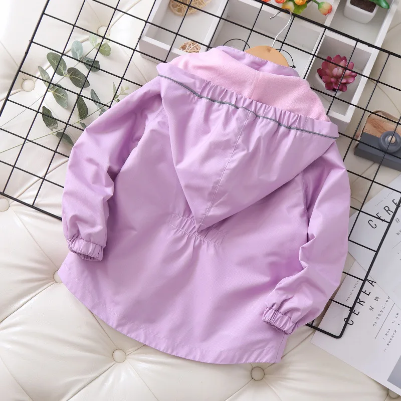 Waterproof Windproof Fashion Polar Fleece Child Coat Baby Girls Jackets Hooded Children Outerwear Kids Outfits For 90-150cm