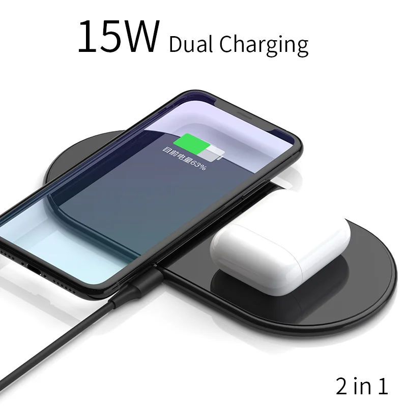 Carregador sem Fio c para Apple Sikai 3.0 Carregamento Rápido Usb Samsung Huawei Telefone Duplo 30 qi 15 w qc