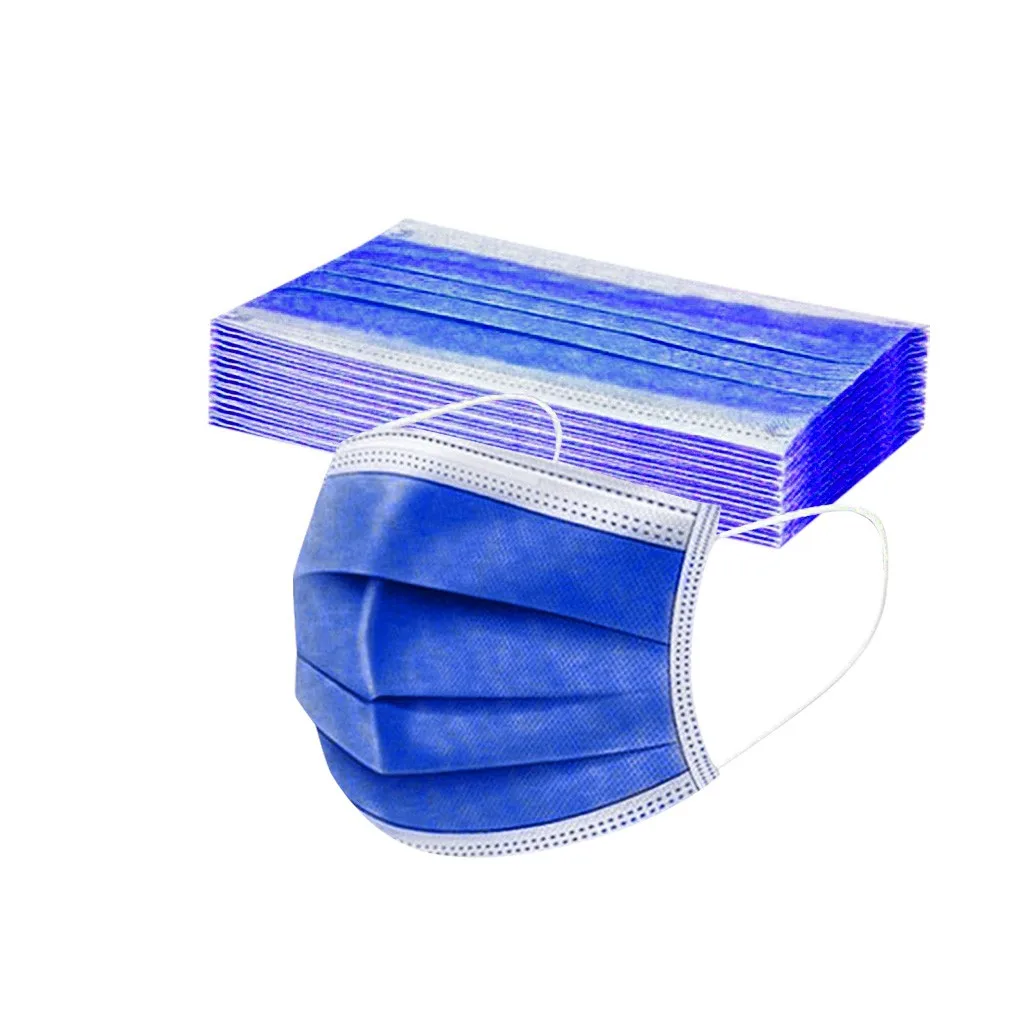 Pink Black Mask 20pcs Colorful Adult Disposable Face Mask 3ply Ear Loop Pm2.5 Protection Safety Cloth Face-shield Mascara